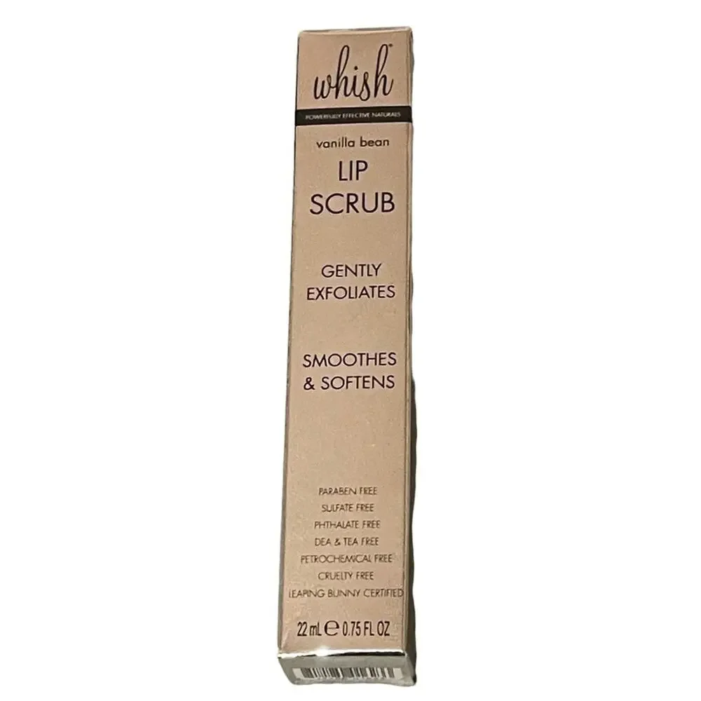 Whish Lip Scrub Vanilla Bean .74 Oz  new‎ in box